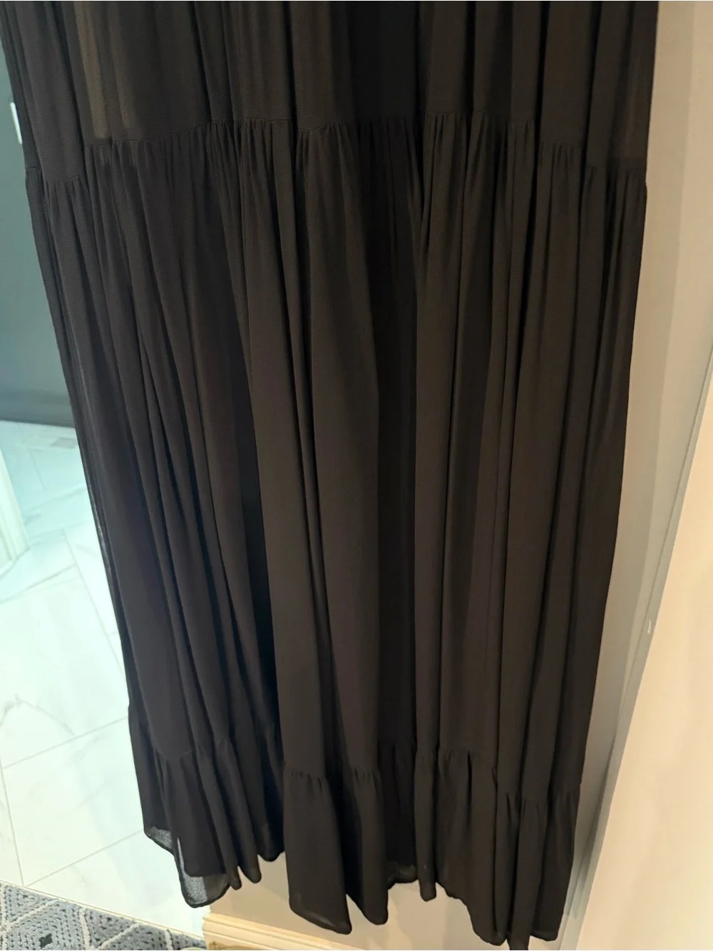 Free People Black Embellished Tiered Maxi Dress